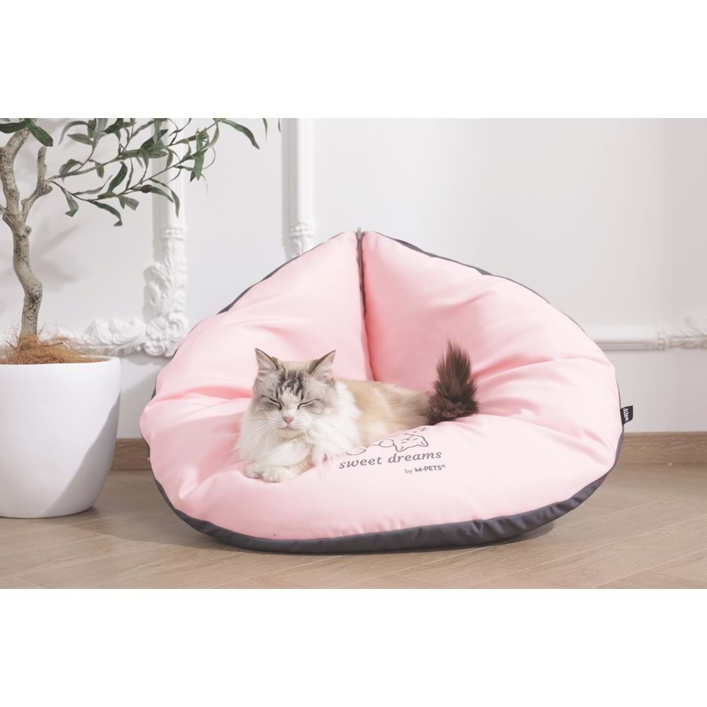 20304399 M-PETS SWEET DREAMS ÜÇGEN YATAK PİNK/GREY