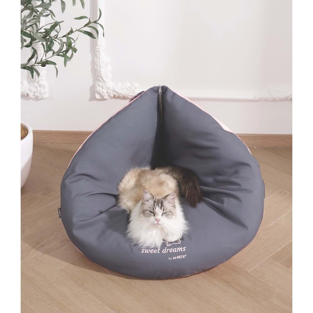 20304399 M-PETS SWEET DREAMS ÜÇGEN YATAK PİNK/GREY