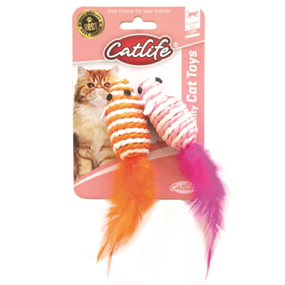 203116-CATLİFE KEDİLER İÇİN RENKLİ FARE 2Lİ