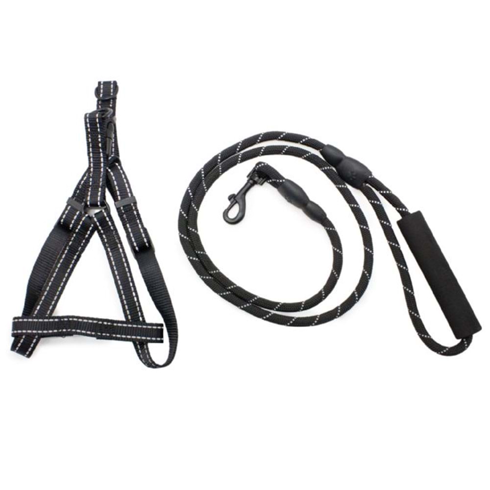 203498-DOGLİFE KÖPEKLER İÇİN GÖĞÜS+FİTİL GEZDİRME TASMASI 8MM