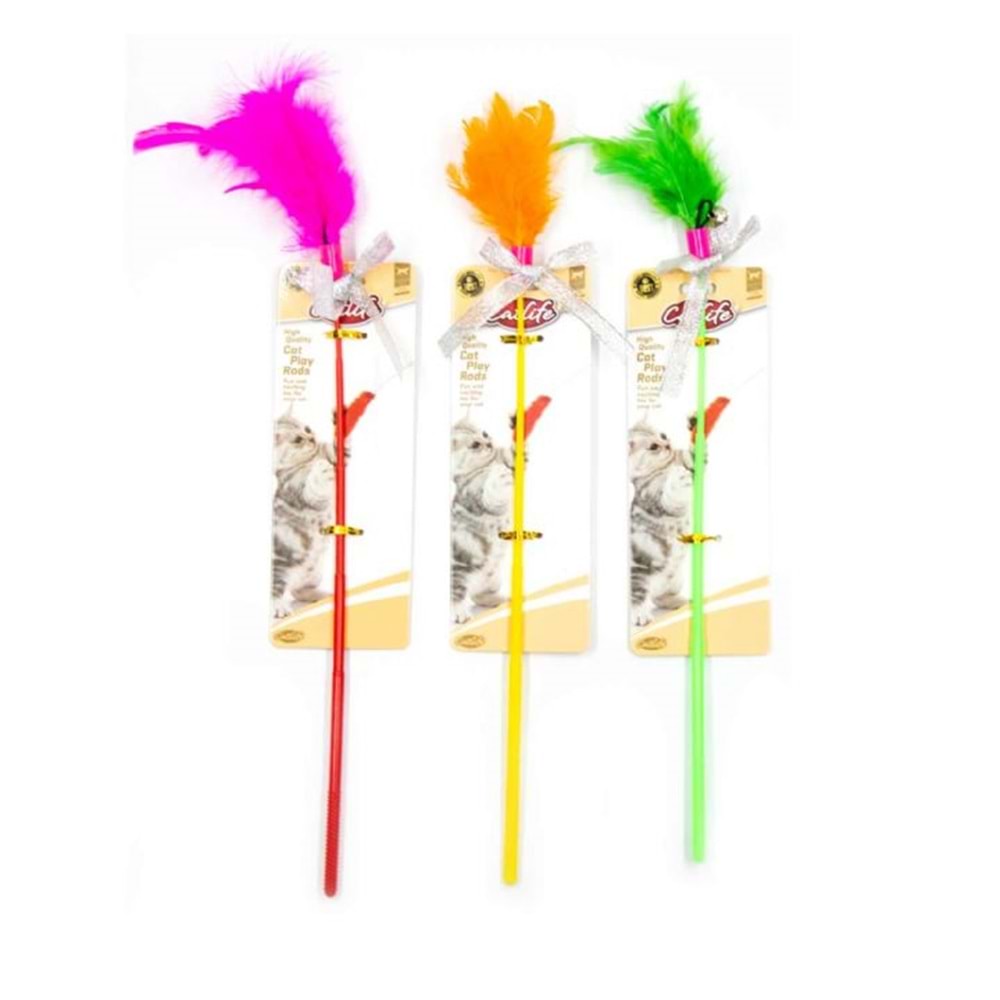 203574-CATLİFE KEDİLER İÇİN OYUNCAK OLTA ZİLLİ 40CM