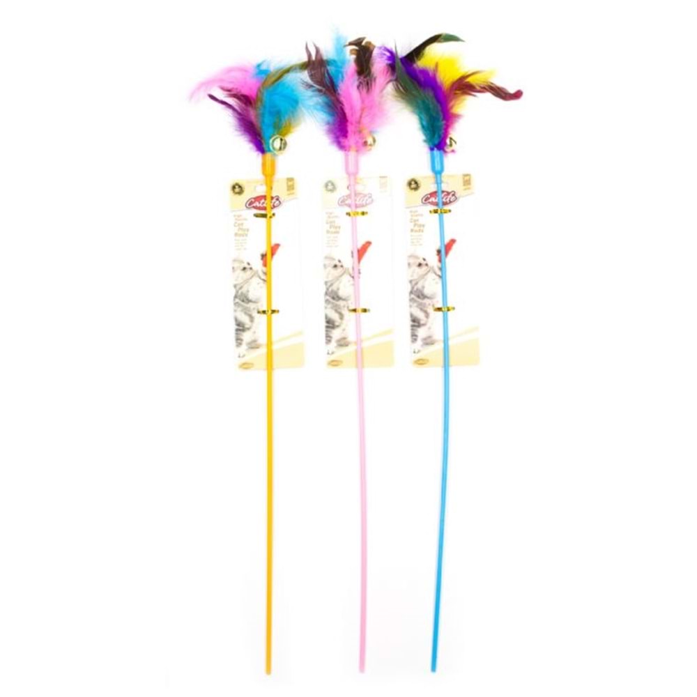 203579-CATLİFE KEDİLER İÇİN OYUNCAK OLTA ZİLLİ 60CM