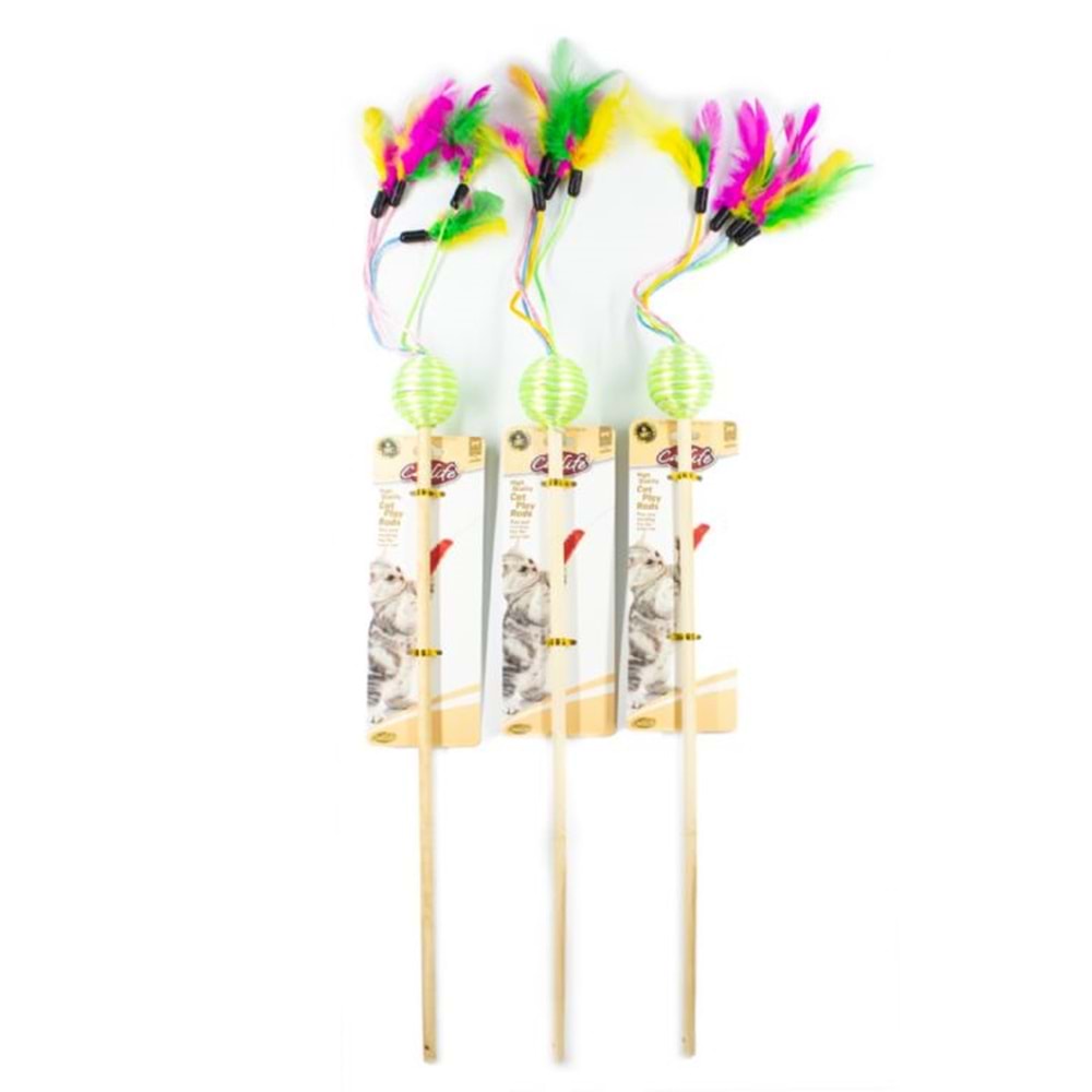 203592-CATLİFE KEDİLER İÇİN OYUNCAK OLTA TÜYLÜ TOPLU