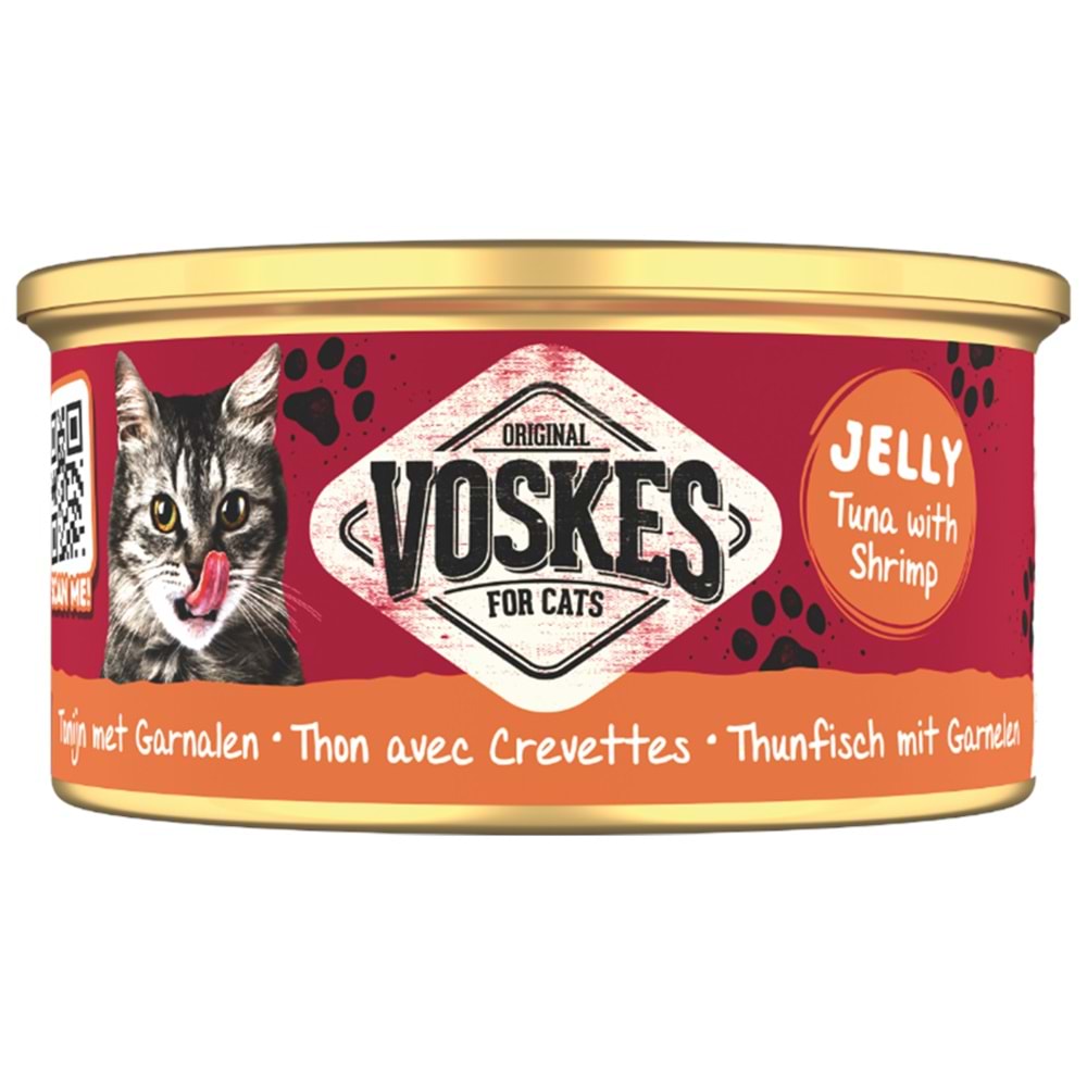 20376-VOSKES TON BALIĞI ve KARİDES KEDİ KONSERVESİ 85GR 24LÜ