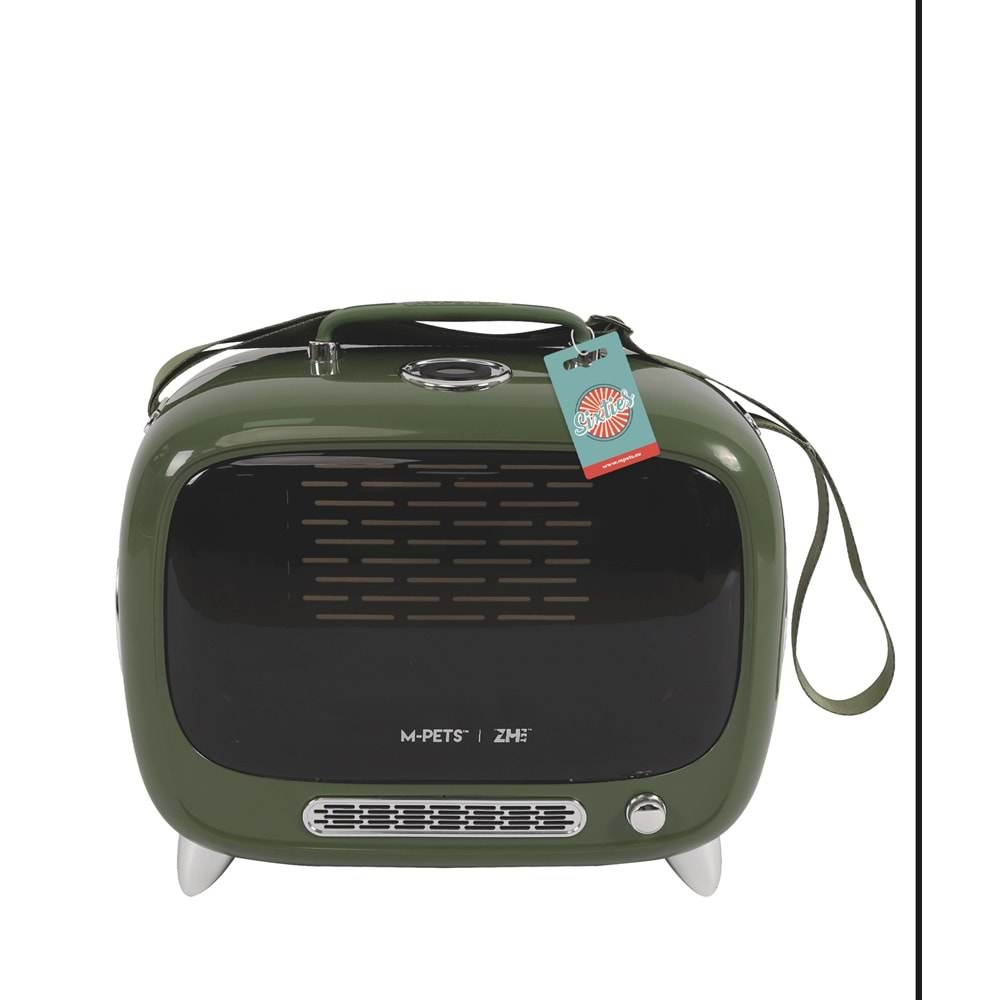 20401099 M-PETS SIXTIES TV TAŞIMA ÇANTASI GREEN 44X26X38CM
