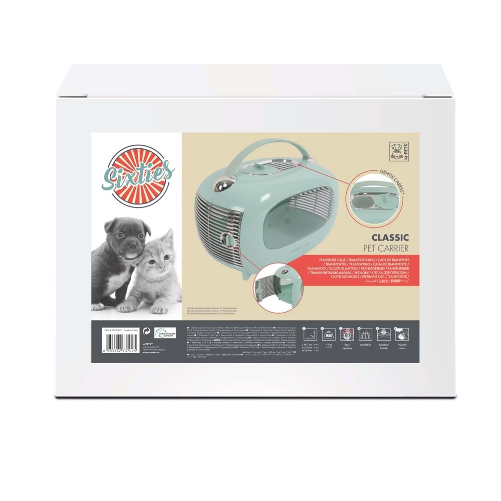 20401299 M-PETS SIXTIES CLASSIC TAŞIMA ÇANTASI BLUE 48X29X30CM