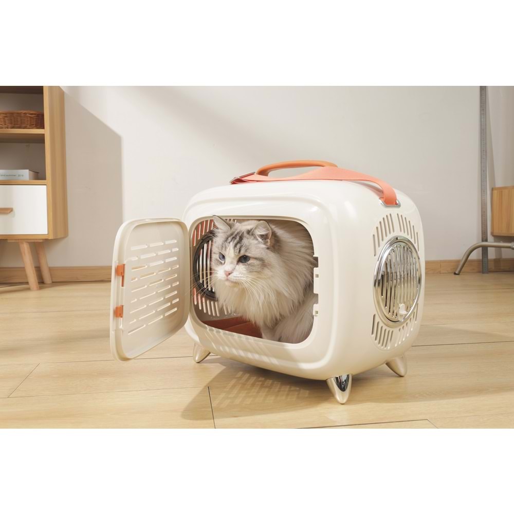 20402199 M-PETS SIXTIES TV TAŞIMA ÇANTASI WHITE 44X26X38CM