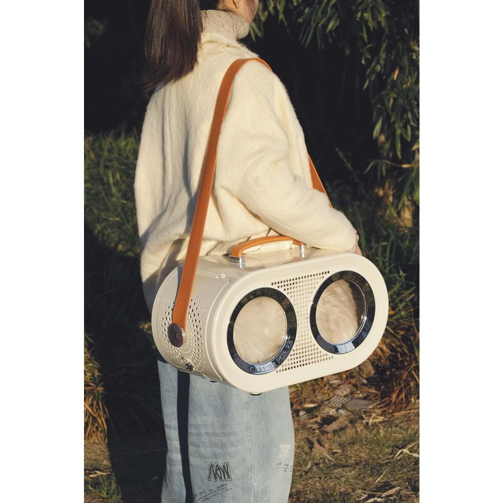 20402399 M-PETS SIXTIES RADIO TAŞIMA ÇANTASI WHITE 50X23X31CM