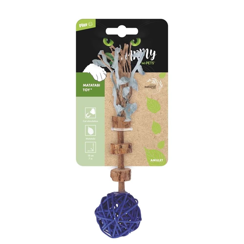 20640299 M-PETS CHARMY AMULET MATATABİ KEDİ OYUNCAĞI BLUE