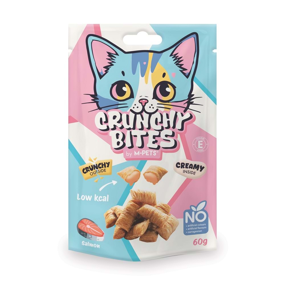 20645999 M-PETS CRUNCHY BITES SOMONLU KEDİ ÖDÜLÜ 60GR