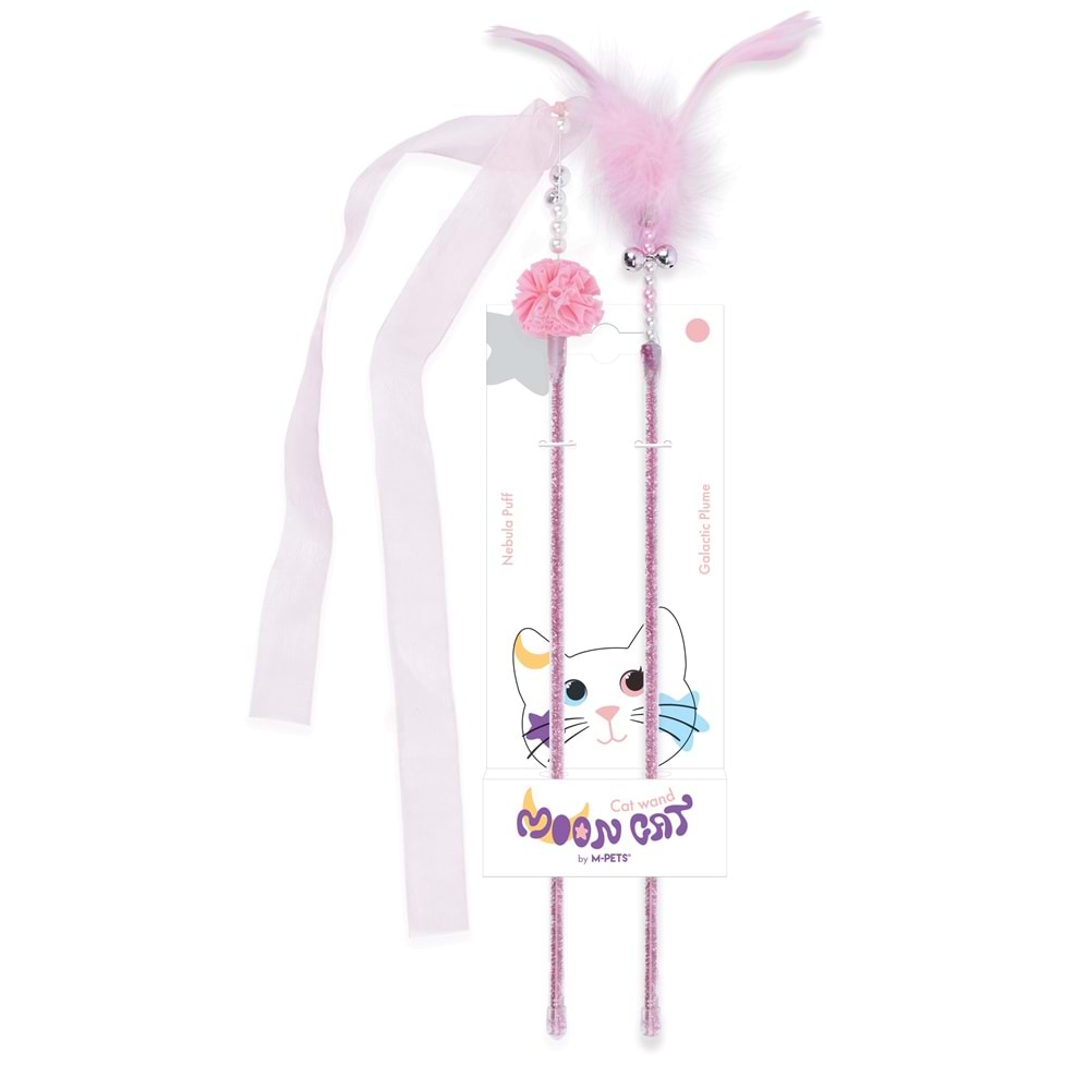 20650599 M-PETS MOONCAT KEDİ OYUNCAĞI OLTA PİNK 2Lİ SET