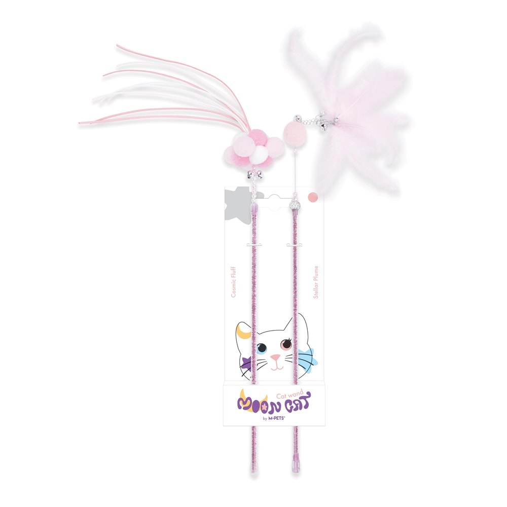 20650699 M-PETS MOONCAT KEDİ OYUNCAĞI OLTA PİNK 2Lİ SET