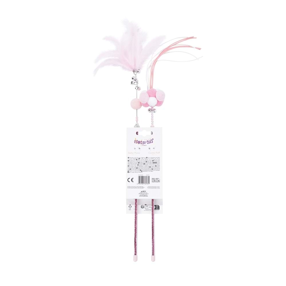 20650699 M-PETS MOONCAT KEDİ OYUNCAĞI OLTA PİNK 2Lİ SET