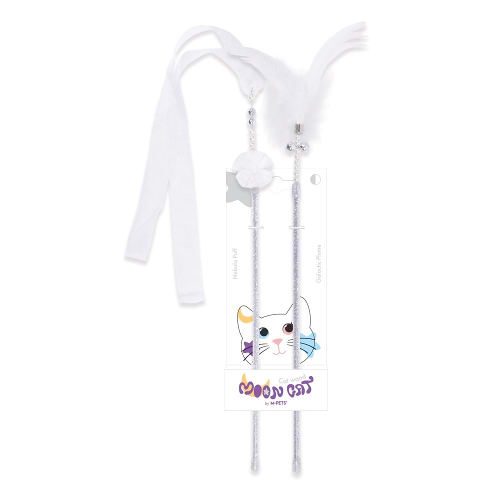 20650799 M-PETS MOONCAT KEDİ OYUNCAĞI OLTA WHİTE 2Lİ SET
