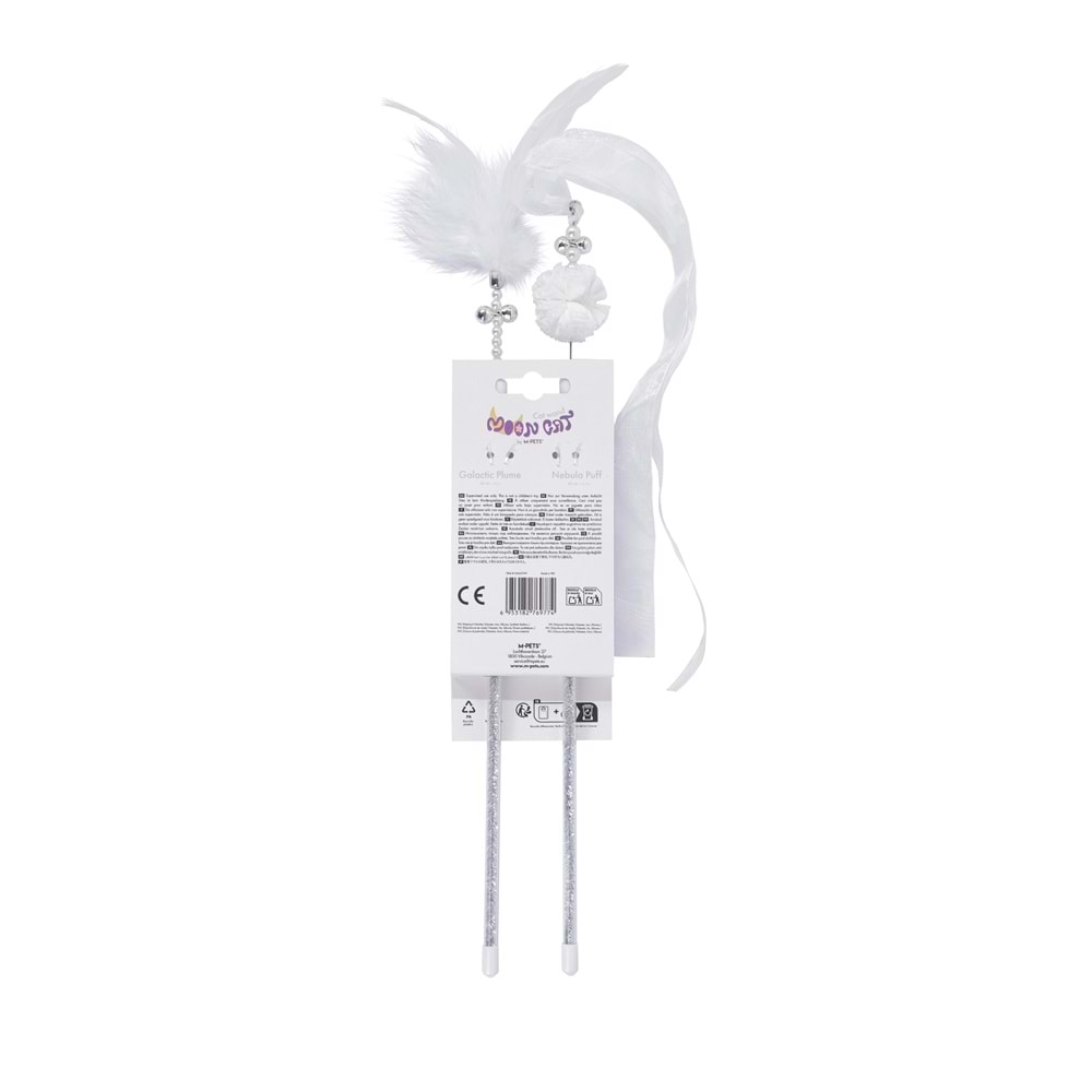 20650799 M-PETS MOONCAT KEDİ OYUNCAĞI OLTA WHİTE 2Lİ SET