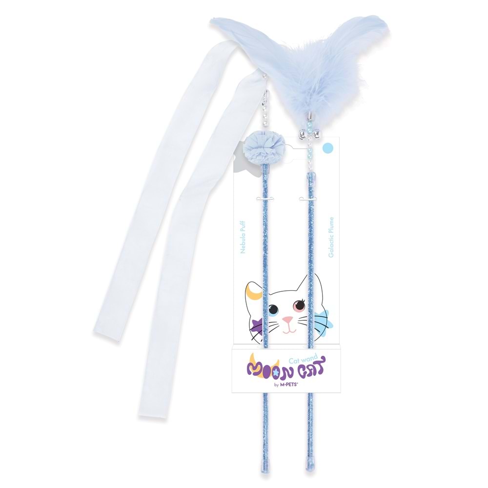 20650999 M-PETS MOONCAT KEDİ OYUNCAĞI OLTA BLUE 2Lİ SET