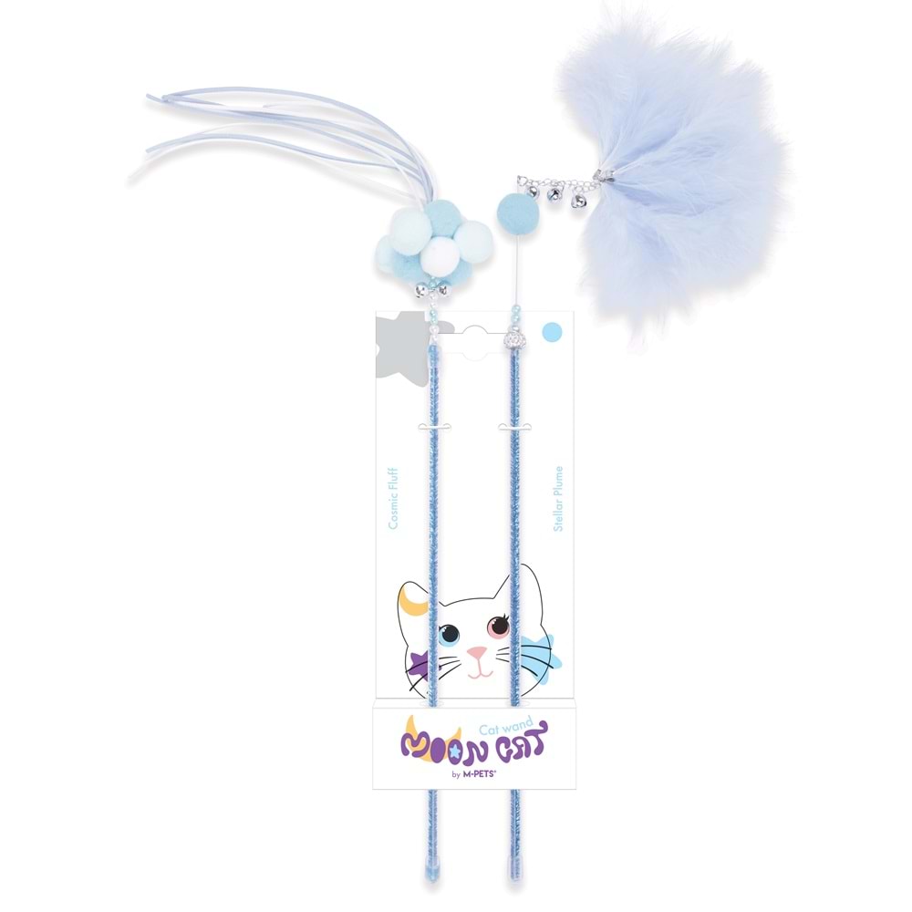 20651099 M-PETS MOONCAT KEDİ OYUNCAĞI OLTA BLUE 2Lİ SET