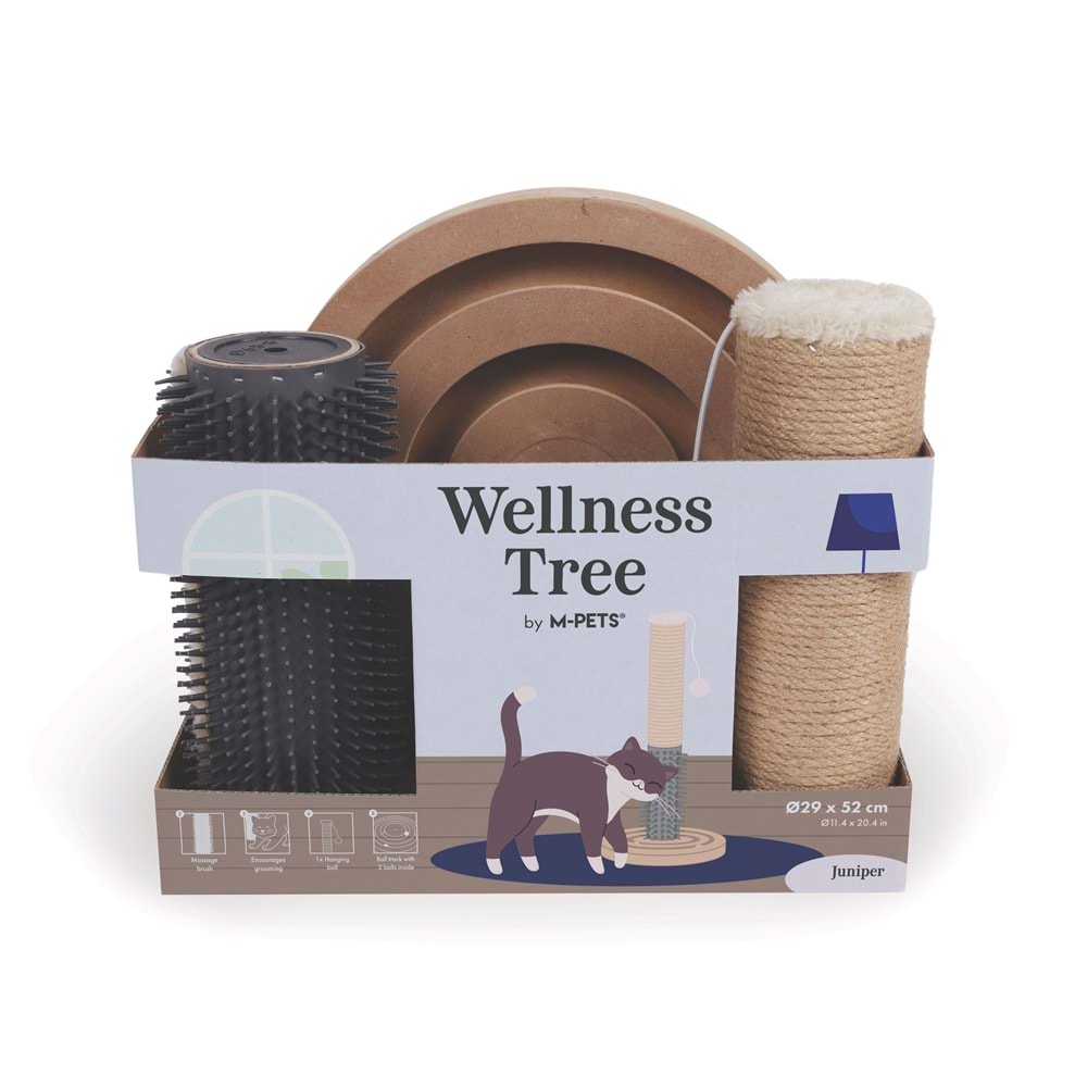 20654114 M-PETS WELLNESS KEDİ TIRMALAMA JUNİPER BROWN