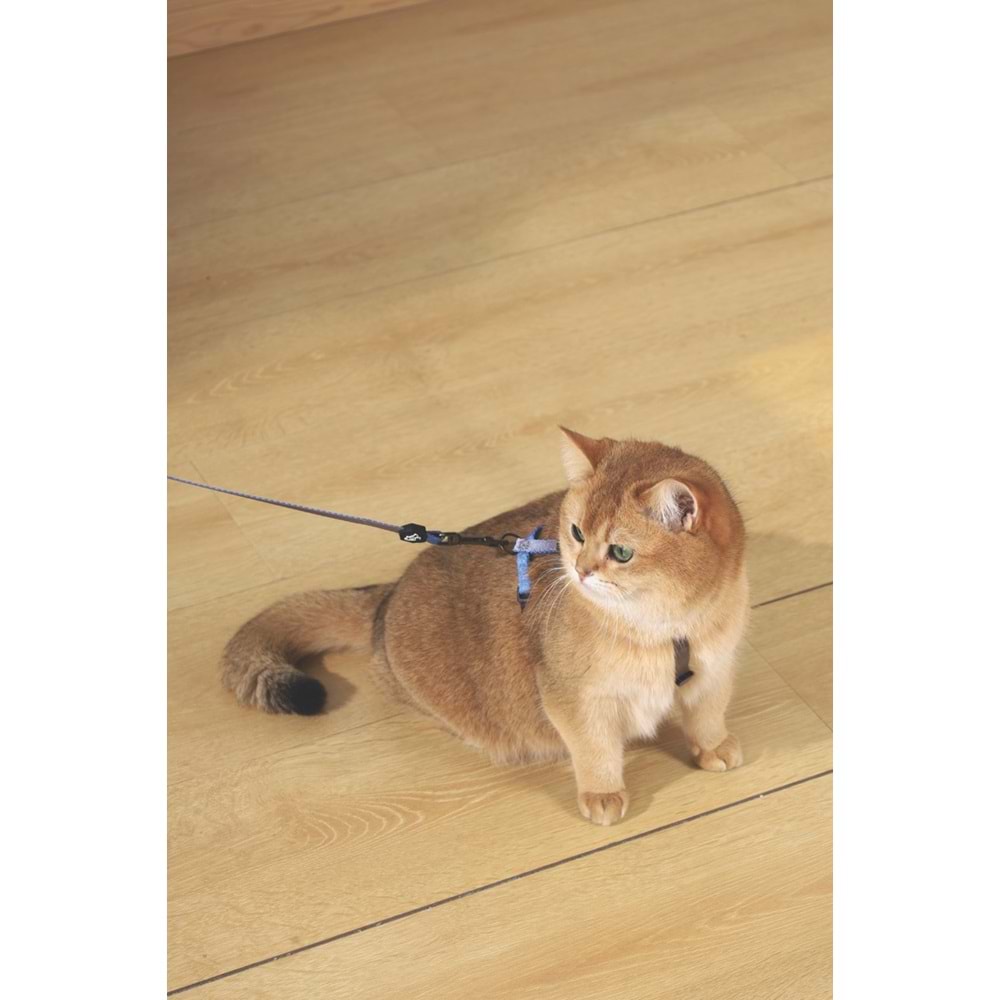 20802199 M-PETS GENTLE CAT GÖĞÜS TASMASI ve GEZDİRME SET BLUE