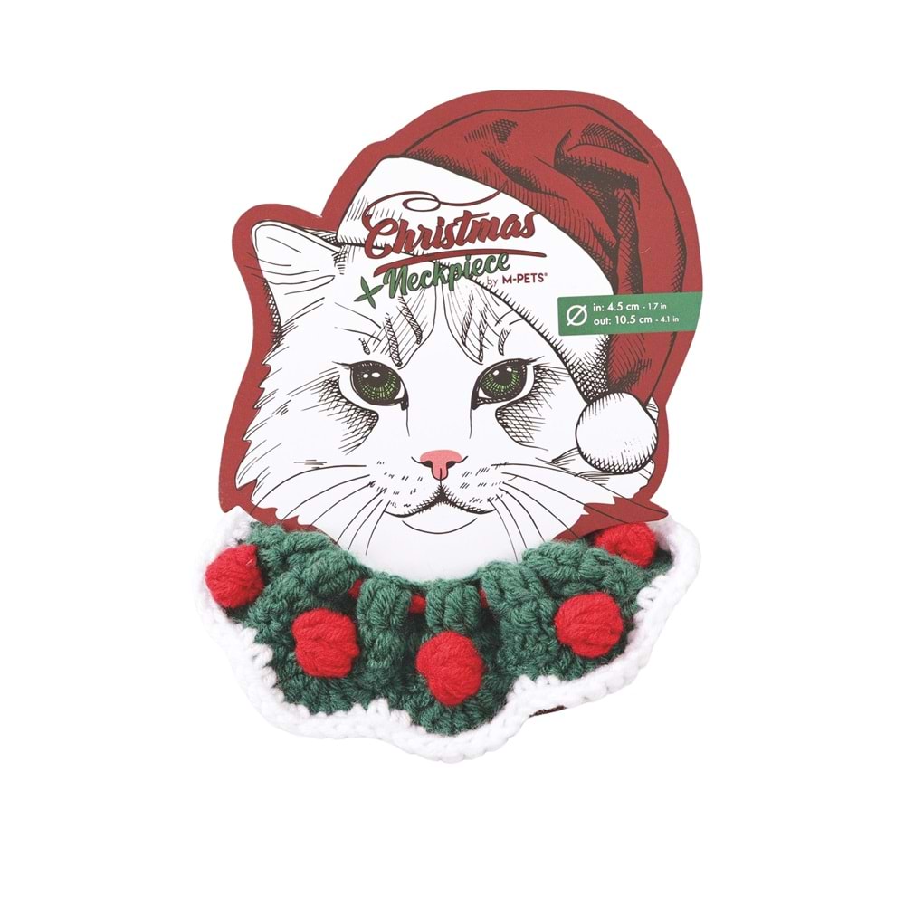 20803999 M-PETS CHRISTMAS KEDİ KOLYESİ GREEN