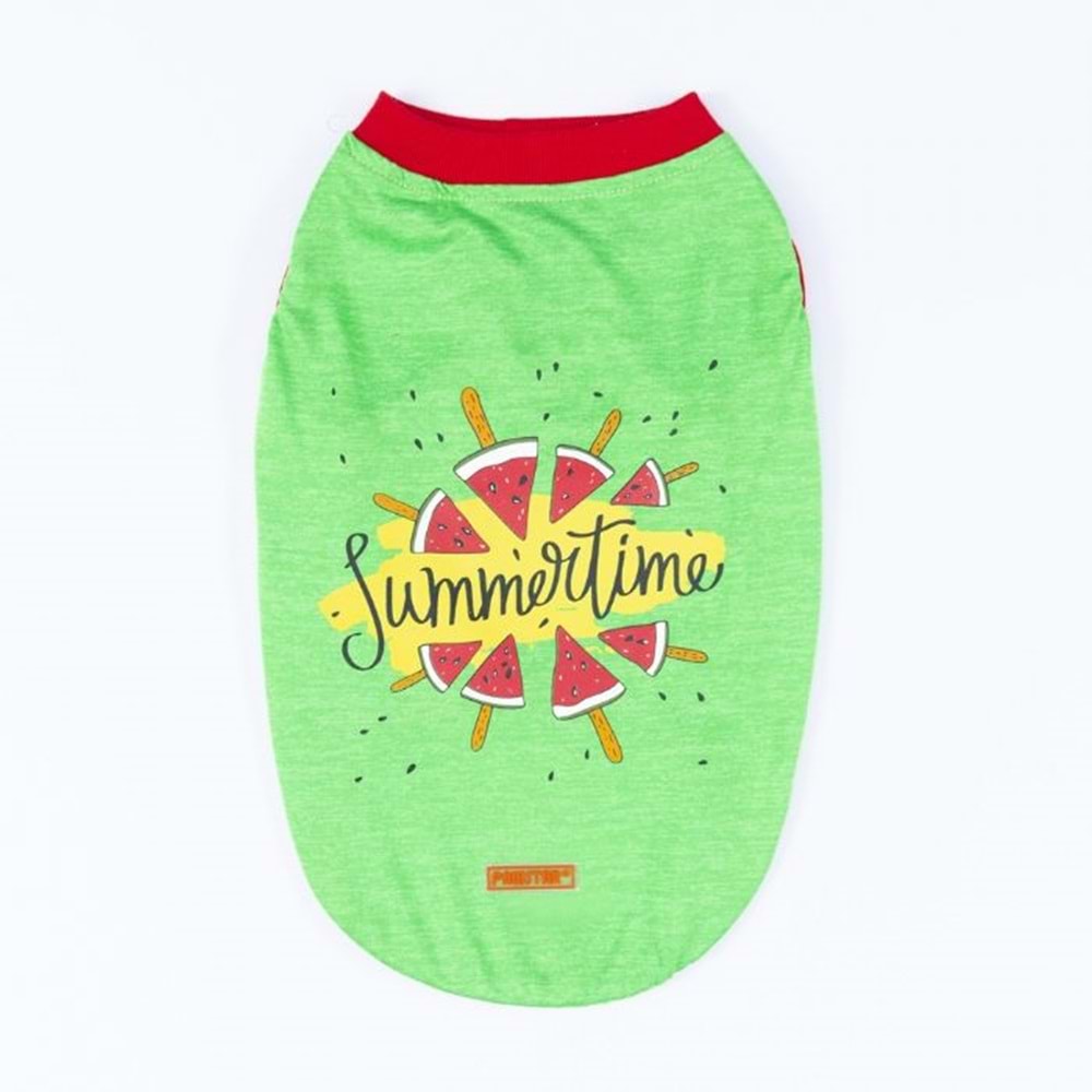 24853-PAWSTAR YEŞİL SUMMER TIME BÜYÜK TİŞÖRT 5Lİ SET(3XL-4XL-5XL-6XL-7XL)
