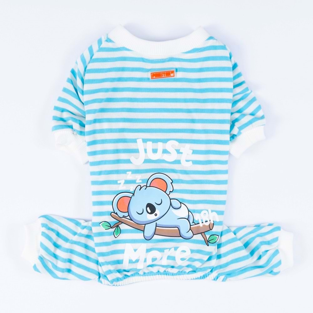 24905-PAWSTAR MAVİ JUST MORE PİJAMA TULUM 5Lİ SET(M-L-L-XL-2XL)