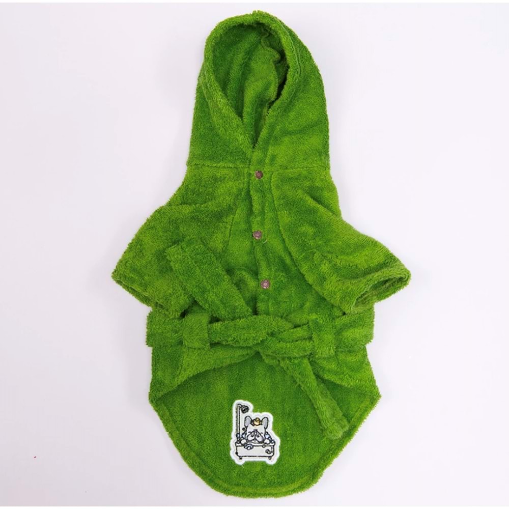 25054-PAWSTAR LIMON YEŞILI PATTAYA BORNOZ 5Lİ SET S-M/S-M/L-XL/L-XL/2XL-3XL