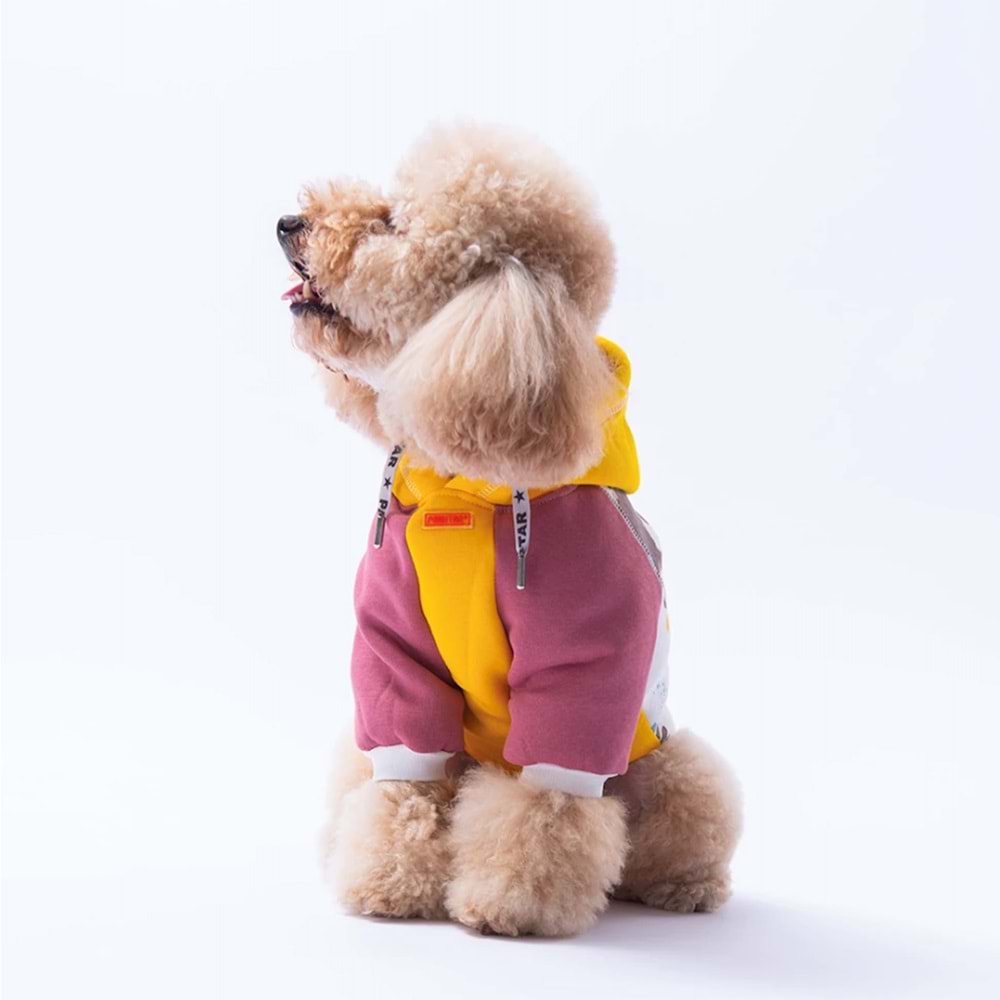 25703-PAWSTAR SARI RIO HOODIE 5Lİ SET M-L-L-XL-2XL