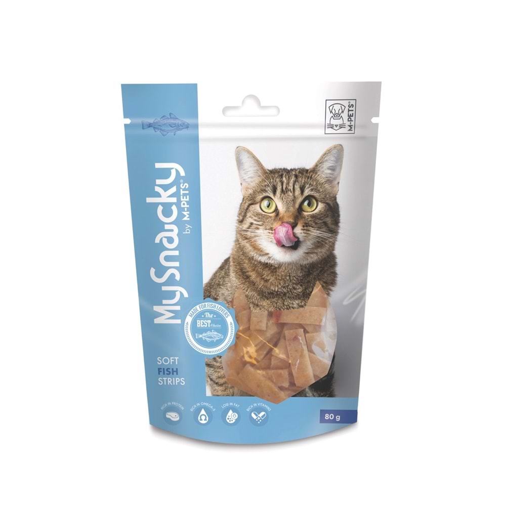 29010315 M-PETS MY SNACKY FISH STRIPS KEDİ ÖDÜLÜ 80GR