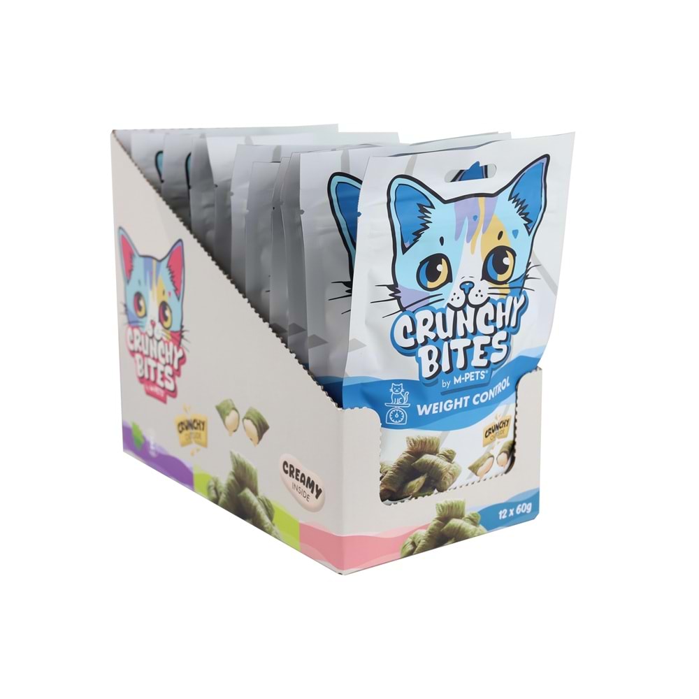 29016399 M-PETS CRUNCHY BITES WEIGHT CONTROL FONKSİYONEL KEDİ ÖDÜLÜ 60GR
