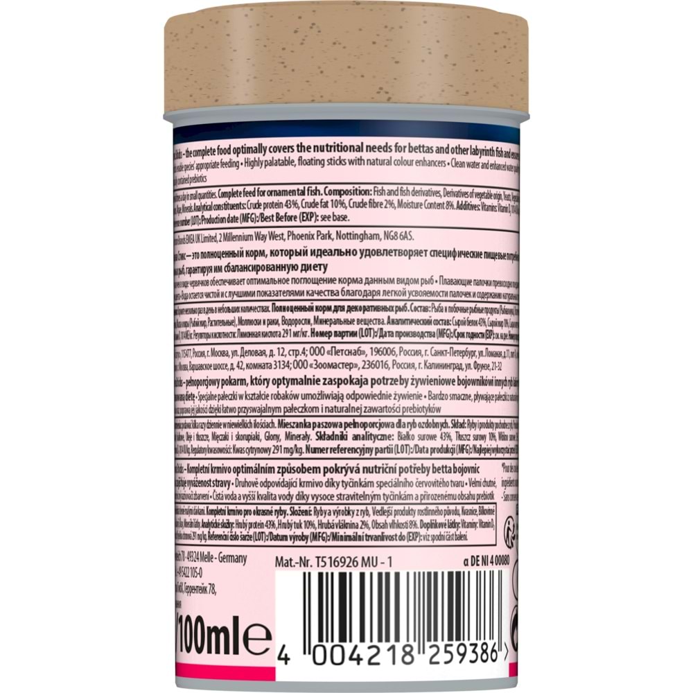 709483-TETRA BETTA LARVA STİCKS 100ML