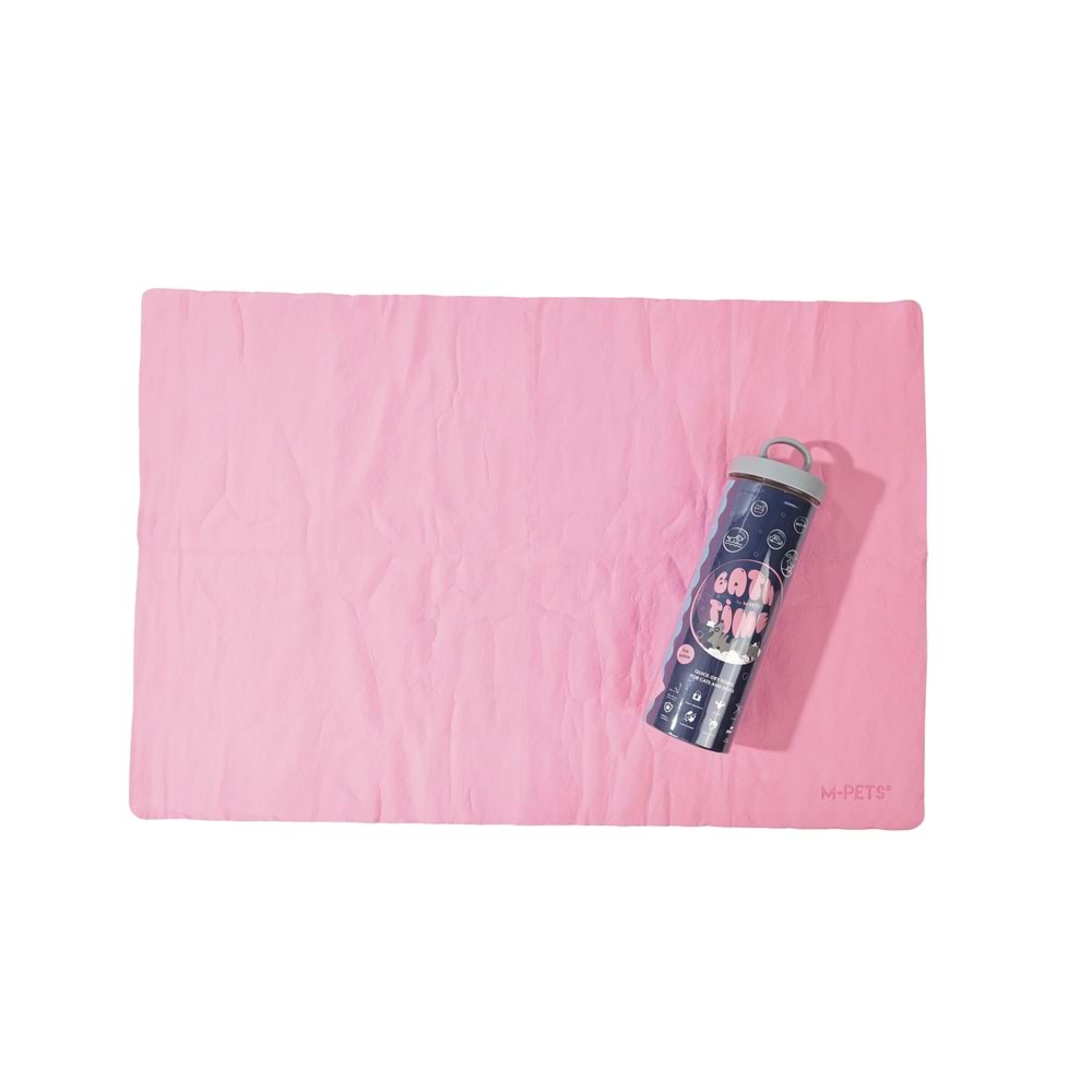 60105907 M-PETS BATHTIME KEDİ ve KÖPEKLER İÇİN HIZLI KURUYAN HAVLU PİNK