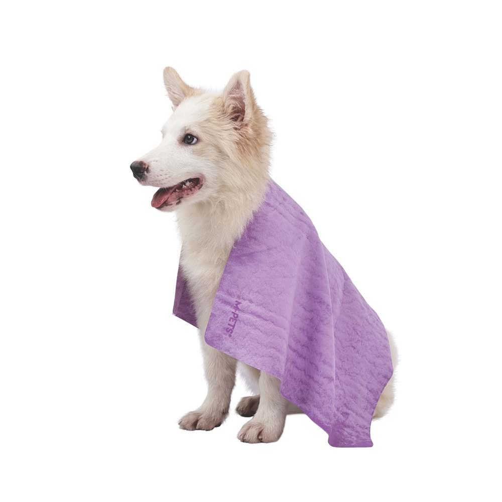 60106010 M-PETS BATHTIME KEDİ ve KÖPEKLER İÇİN HIZLI KURUYAN HAVLU PURPLE