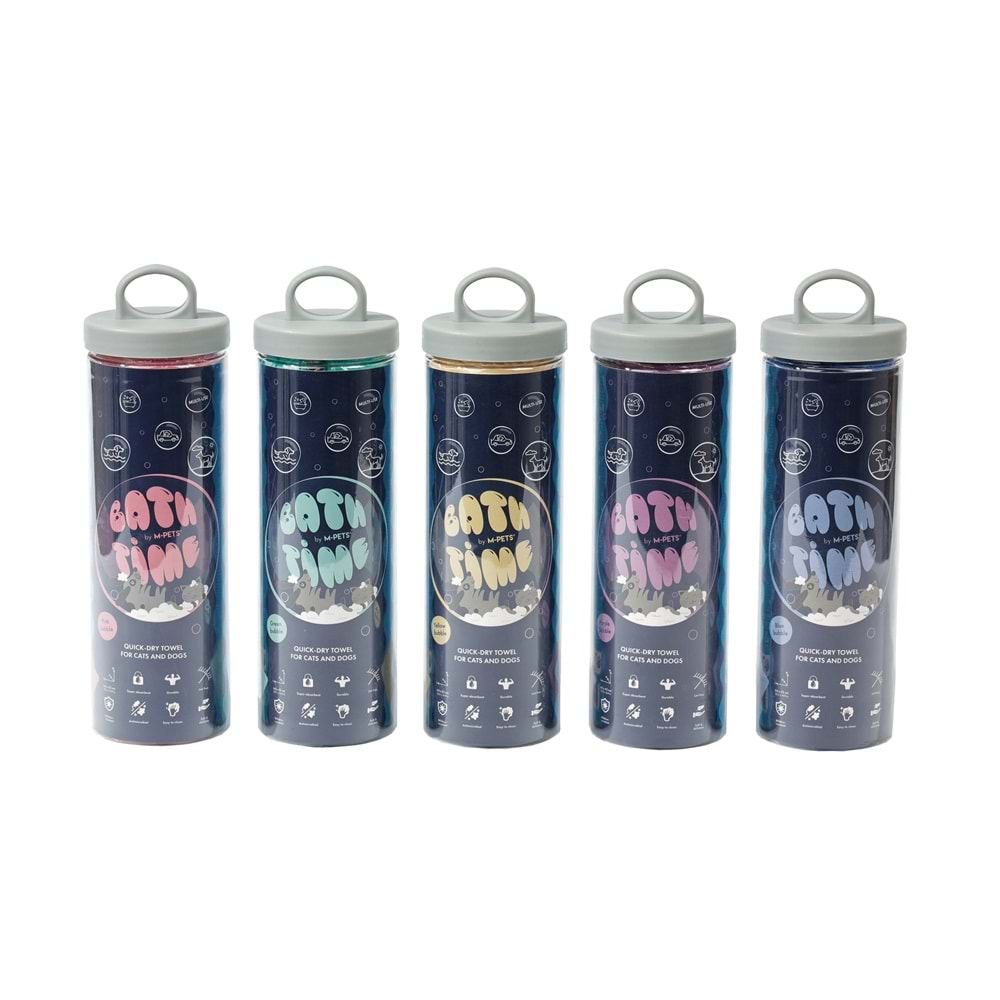 60106010 M-PETS BATHTIME KEDİ ve KÖPEKLER İÇİN HIZLI KURUYAN HAVLU PURPLE