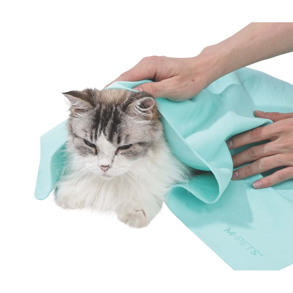 60106203 M-PETS BATHTIME KEDİ ve KÖPEKLER İÇİN HIZLI KURUYAN HAVLU GREEN