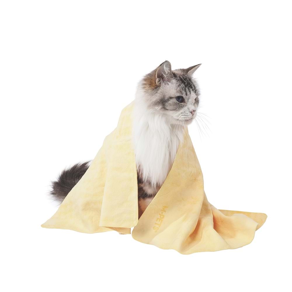 60106306 M-PETS BATHTIME KEDİ ve KÖPEKLER İÇİN HIZLI KURUYAN HAVLU YELLOW