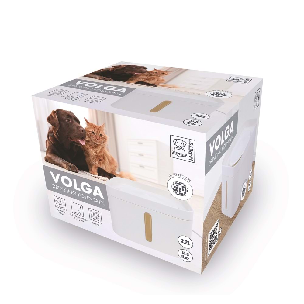 60530201 M-PETS VOLGA IŞIKLI SU SEBİLİ 2,2L