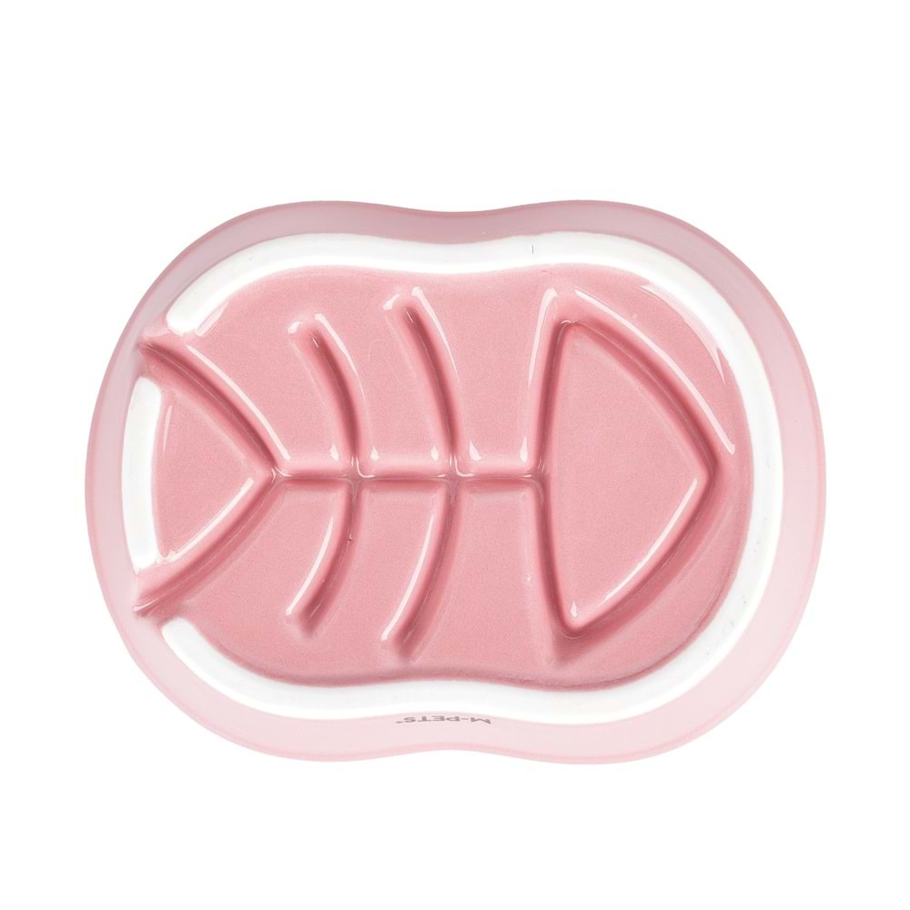 60532307 M-PETS SERENE FISH SERAMİK YAVAŞ YEME MAMA KABI 240ML PİNK