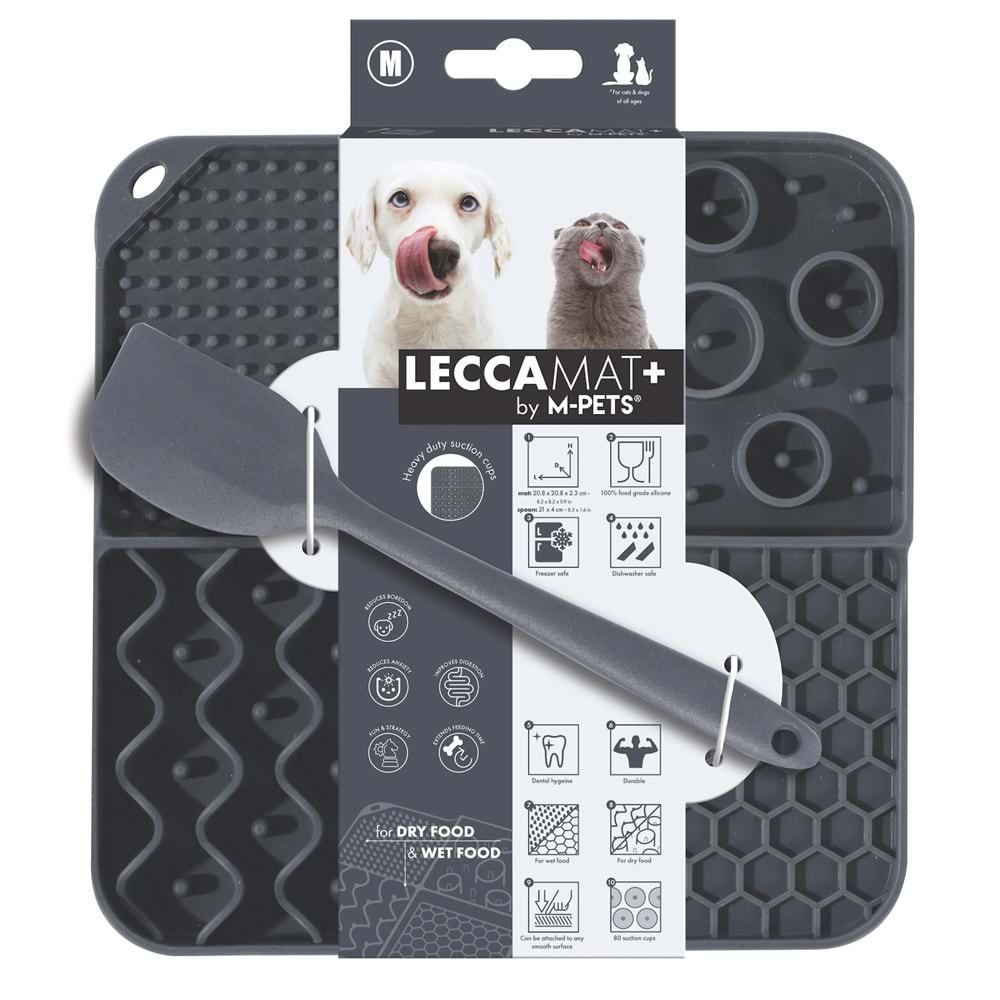 60568099 M-PETS LECCA SIVI ÖDÜL MATI KAŞIKLI SET BLACK (M)