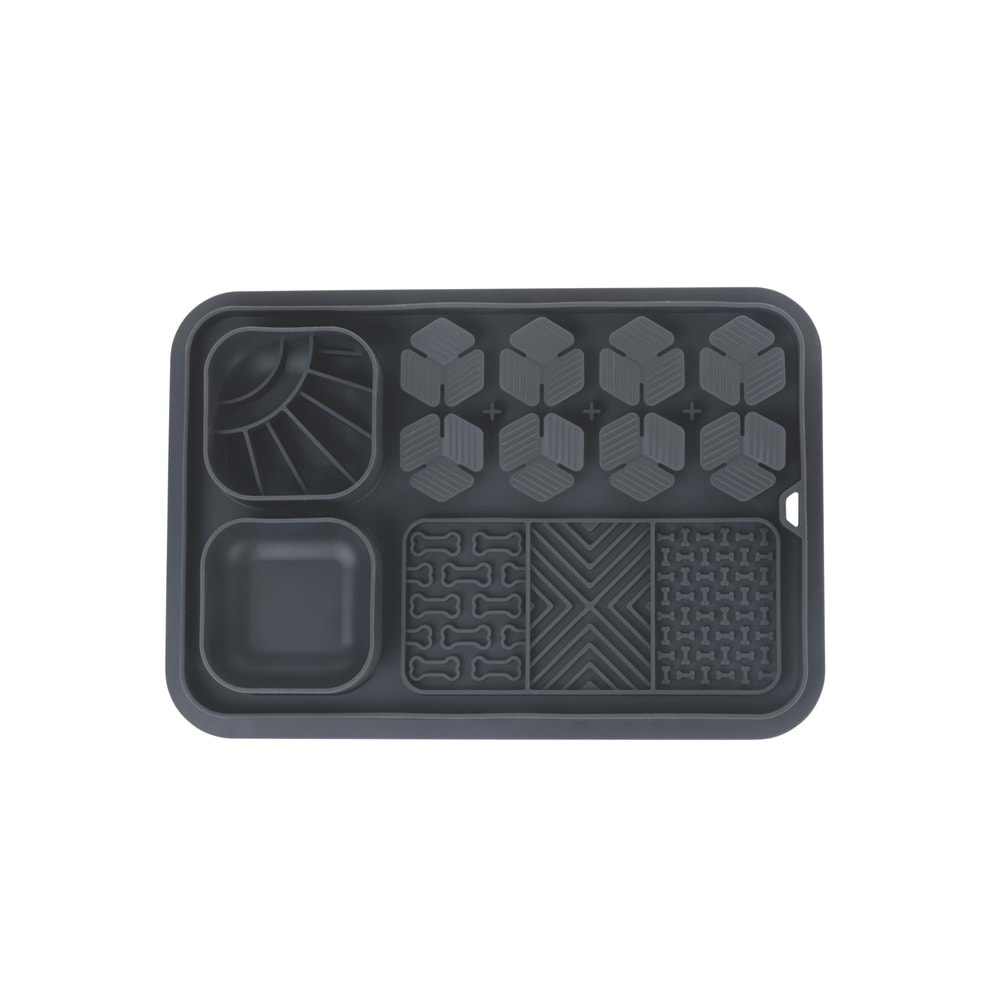 60569108 M-PETS LECCA PRO 6İN1 YAVAŞ BESLENME VE YALAMA MATI BLACK (S)