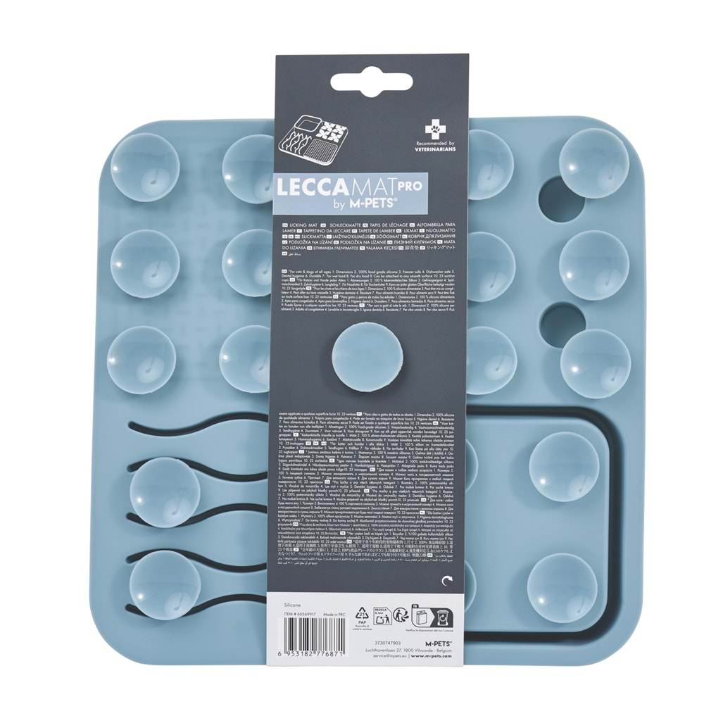 60569917 M-PETS LECCA PRO 4İN1 YAVAŞ BESLENME ve YALAMA MATI BLUE