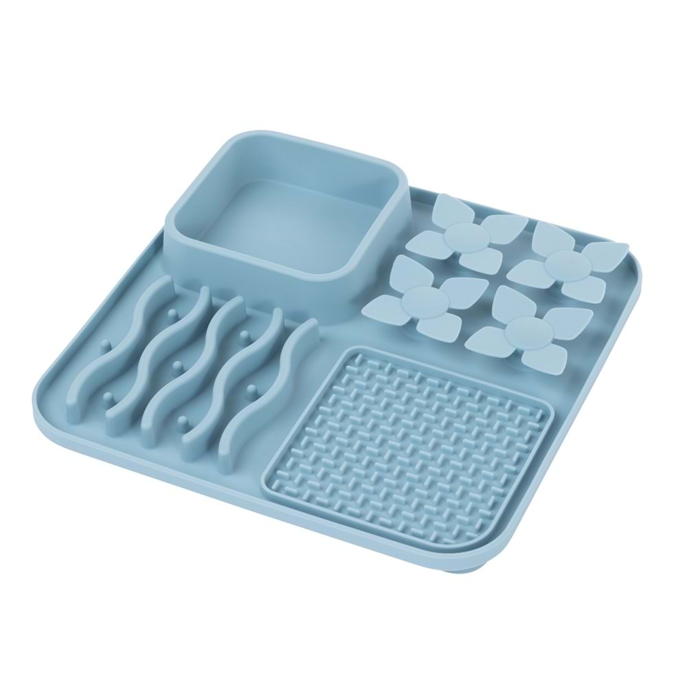 60569917 M-PETS LECCA PRO 4İN1 YAVAŞ BESLENME ve YALAMA MATI BLUE