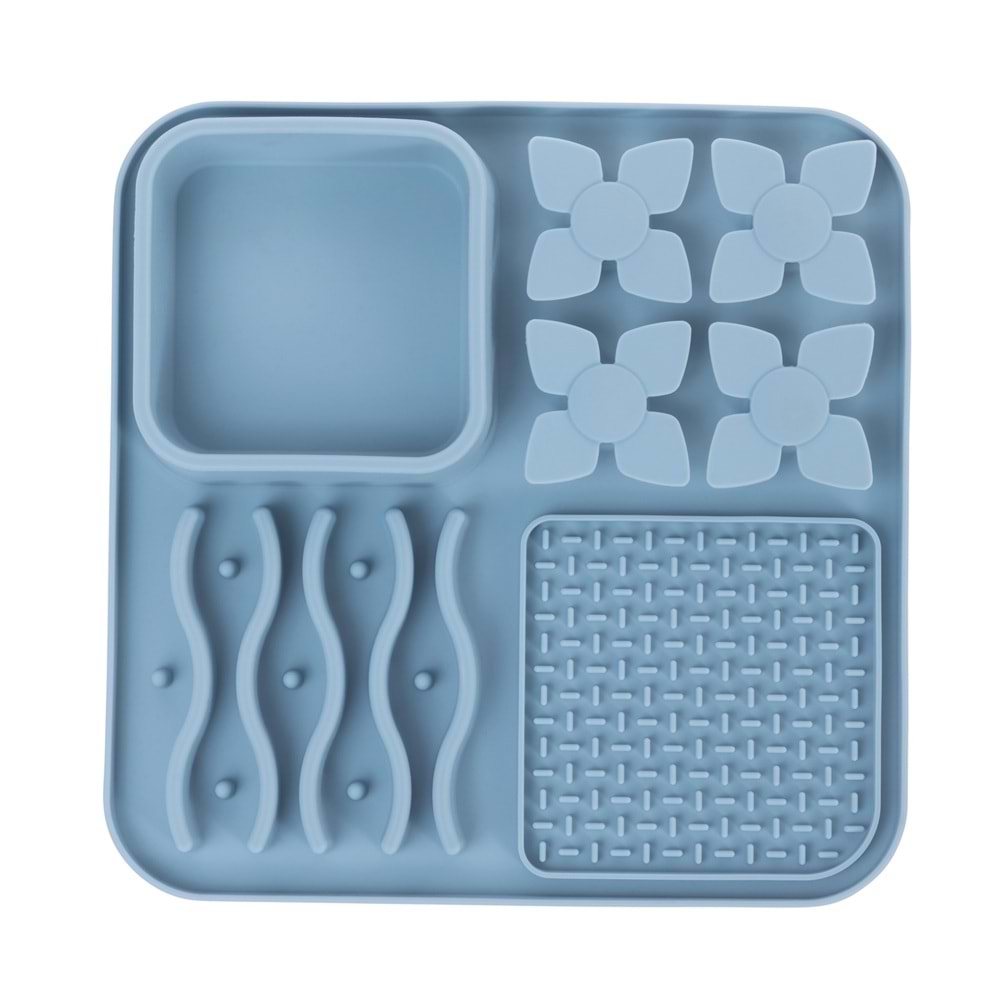 60569917 M-PETS LECCA PRO 4İN1 YAVAŞ BESLENME ve YALAMA MATI BLUE