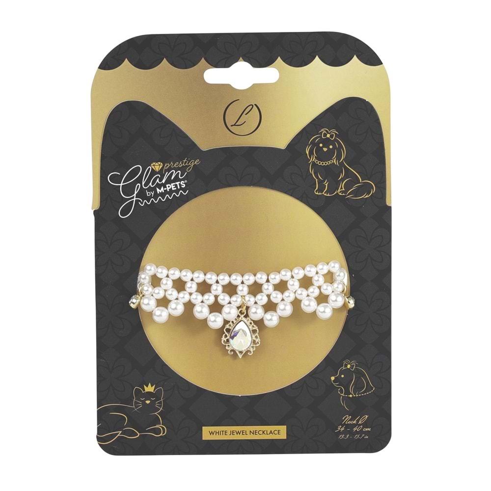 60802299 M-PETS GLAM PRESTİGE AKSESUAR WHİTE JEWEL (L)