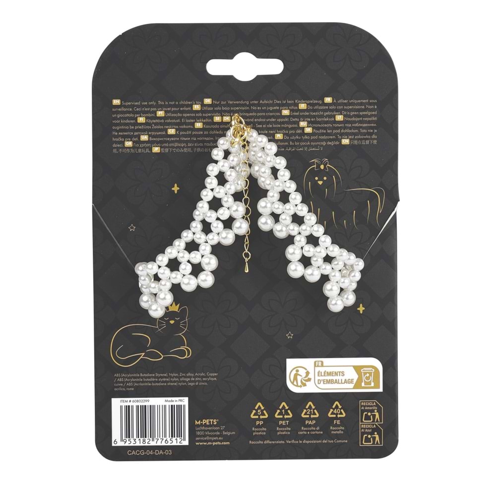 60802299 M-PETS GLAM PRESTİGE AKSESUAR WHİTE JEWEL (L)