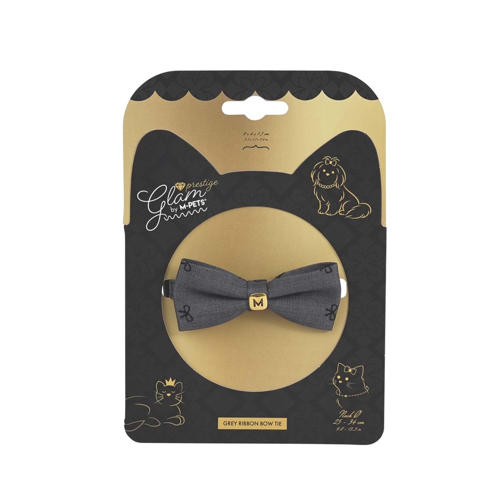 60802399 M-PETS GLAM PRESTİGE AKSESUAR PAPYON GREY