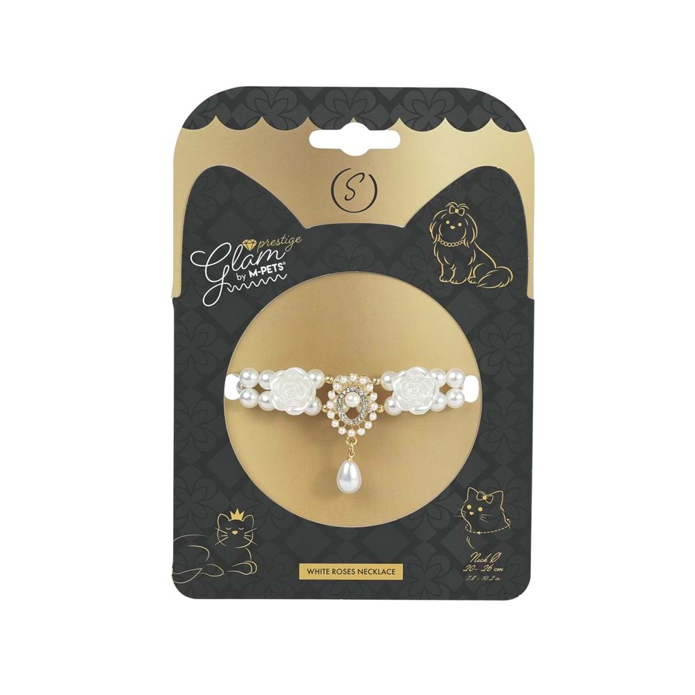 60803499 M-PETS GLAM PRESTİGE AKSESUAR WHİTE ROSES (S)