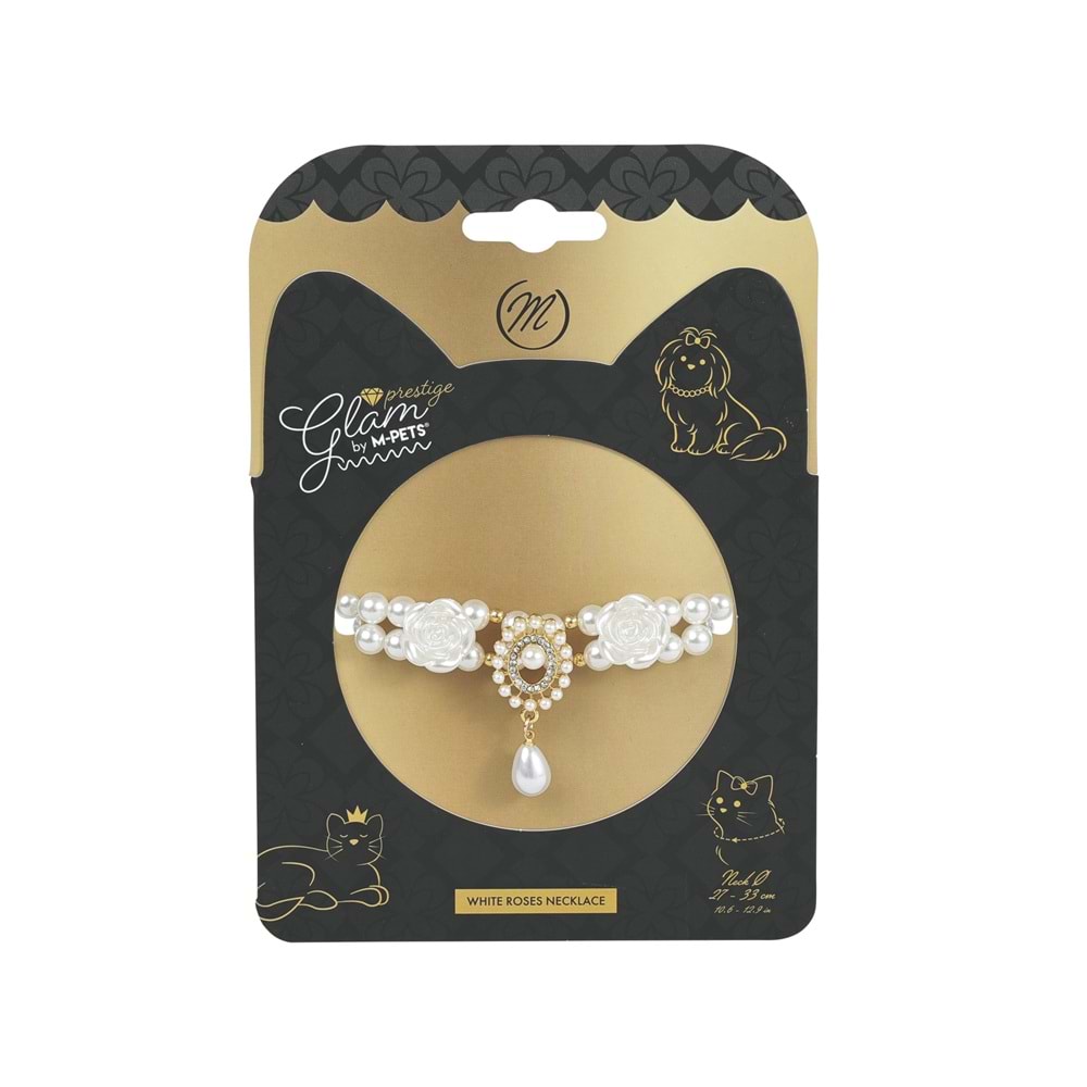 60803599 M-PETS GLAM PRESTİGE AKSESUAR WHİTE ROSES (M)