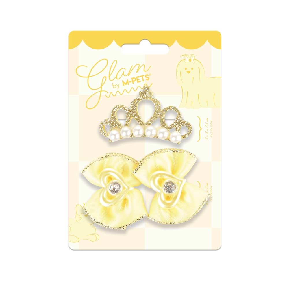 60900199 M-PETS GLAM KÖPEKLER İÇİN AKSESUAR TOKA YELLOW