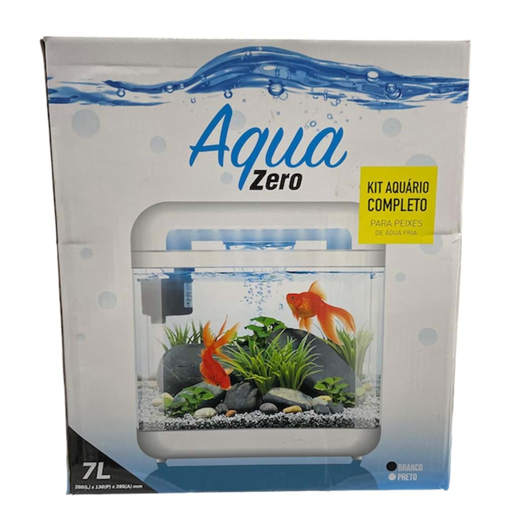 AQUA ZERO ES-260 NANO WATERFALL FİLTRELİ DEKORATİF AKVARYUM 7L WHİTE
